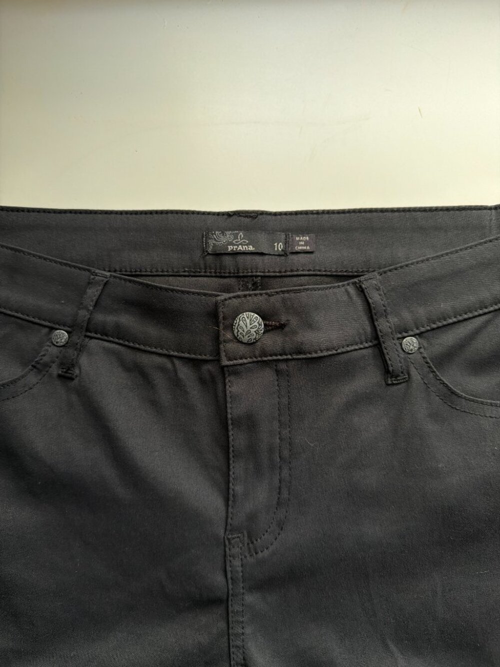 Prana Pants Women Black Cargo Skinny Stretch Casual 10 hiking travel fall - Picture 7 of 11